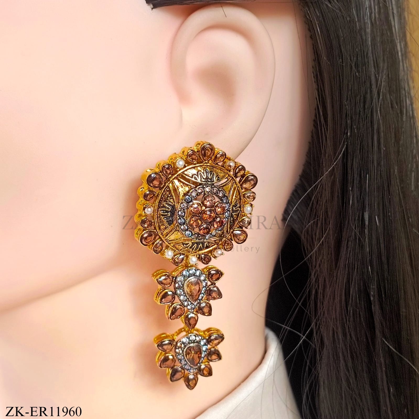 COFFEE STONES EARRINGS