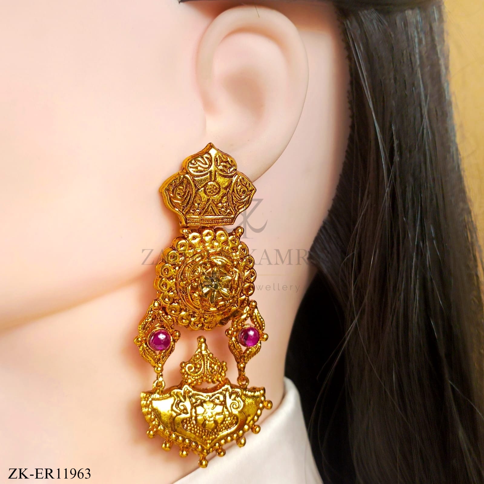 ANTIQUE LONG EARRINGS