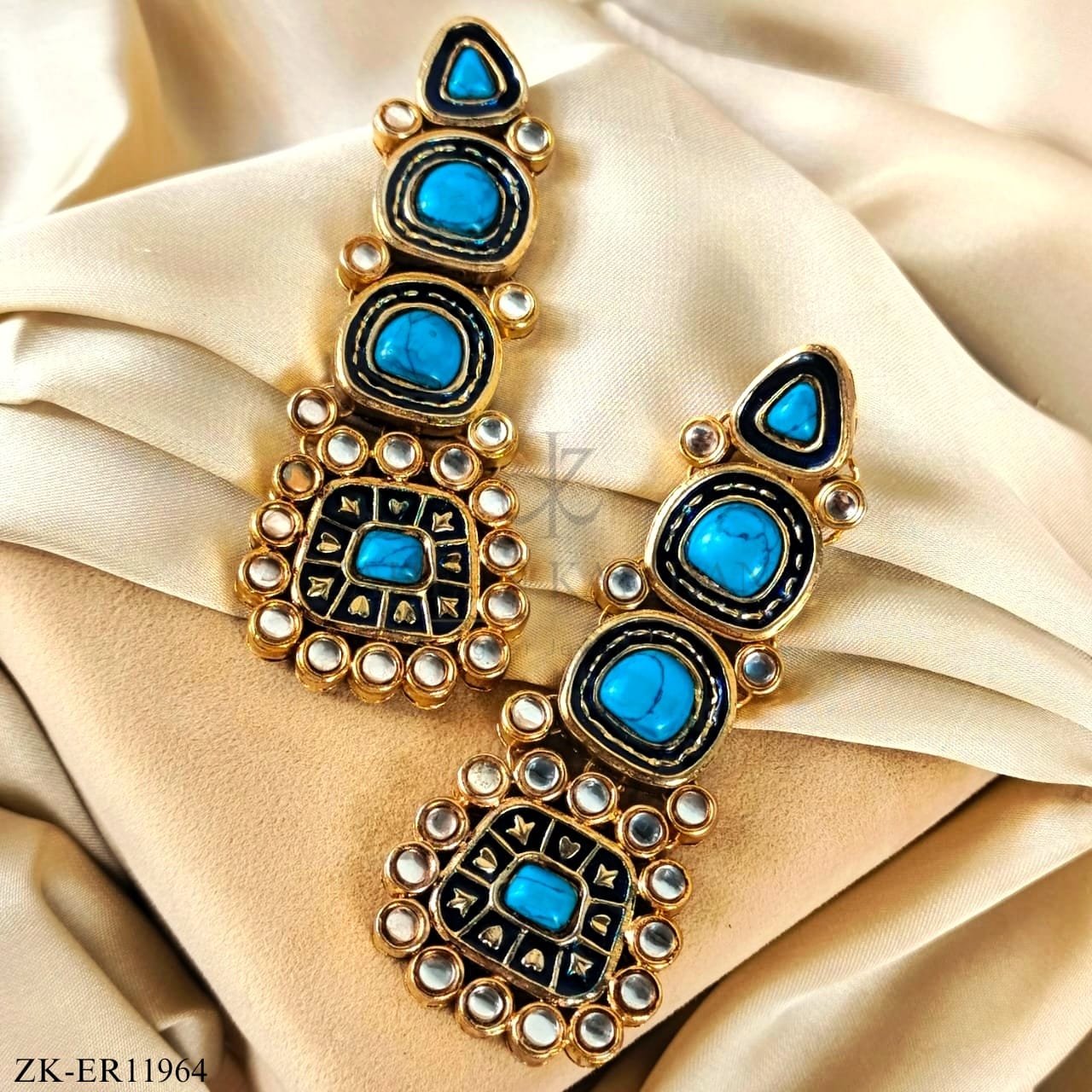 ANTIQUE FEROZA EARRINGS