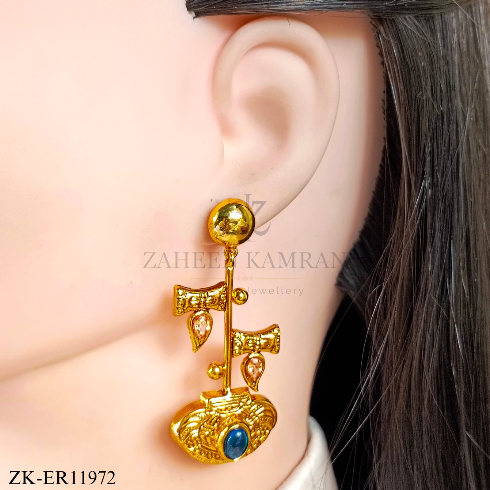 LONG SAPPHIRE EARRINGS