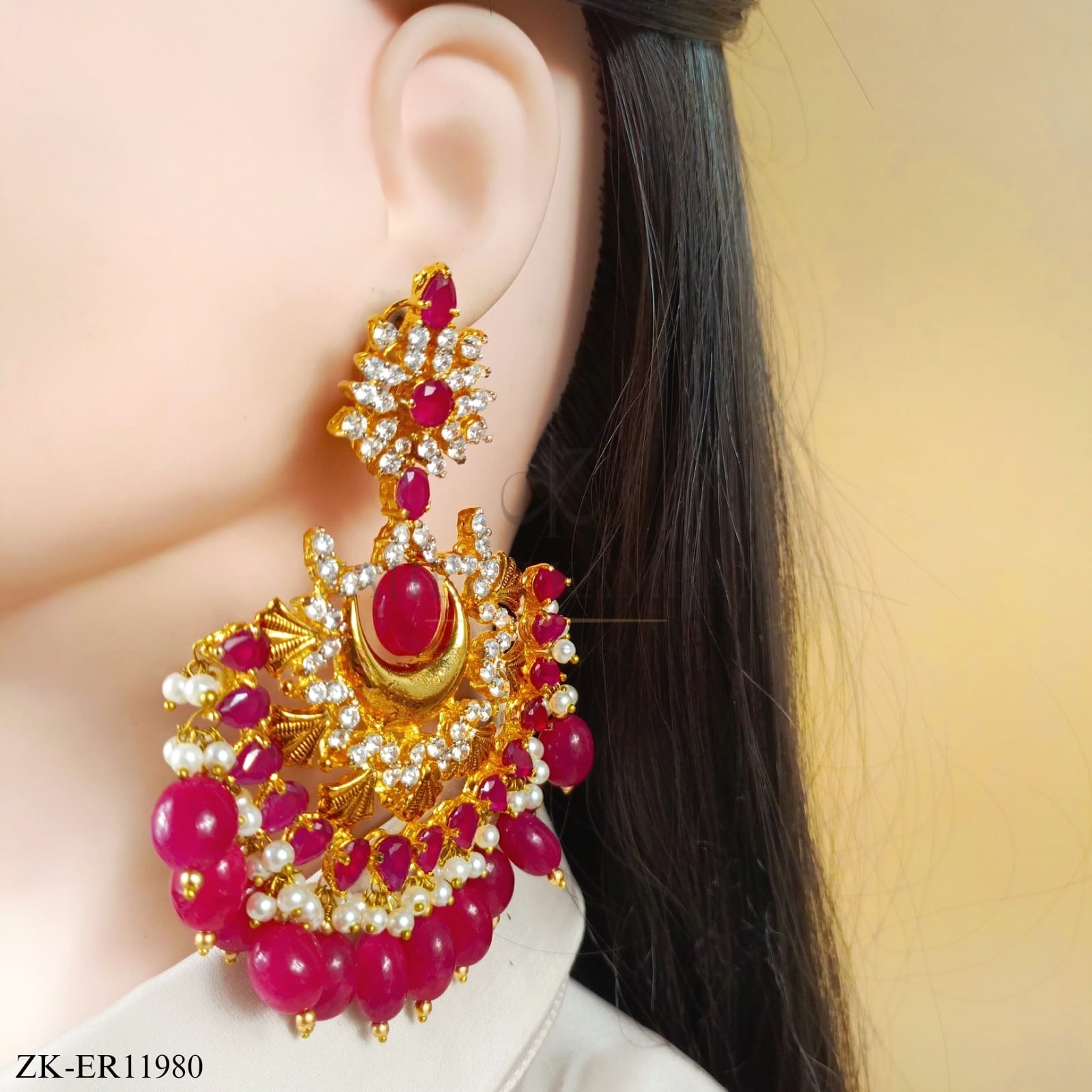 PINK ZIRCONIA EARRINGS