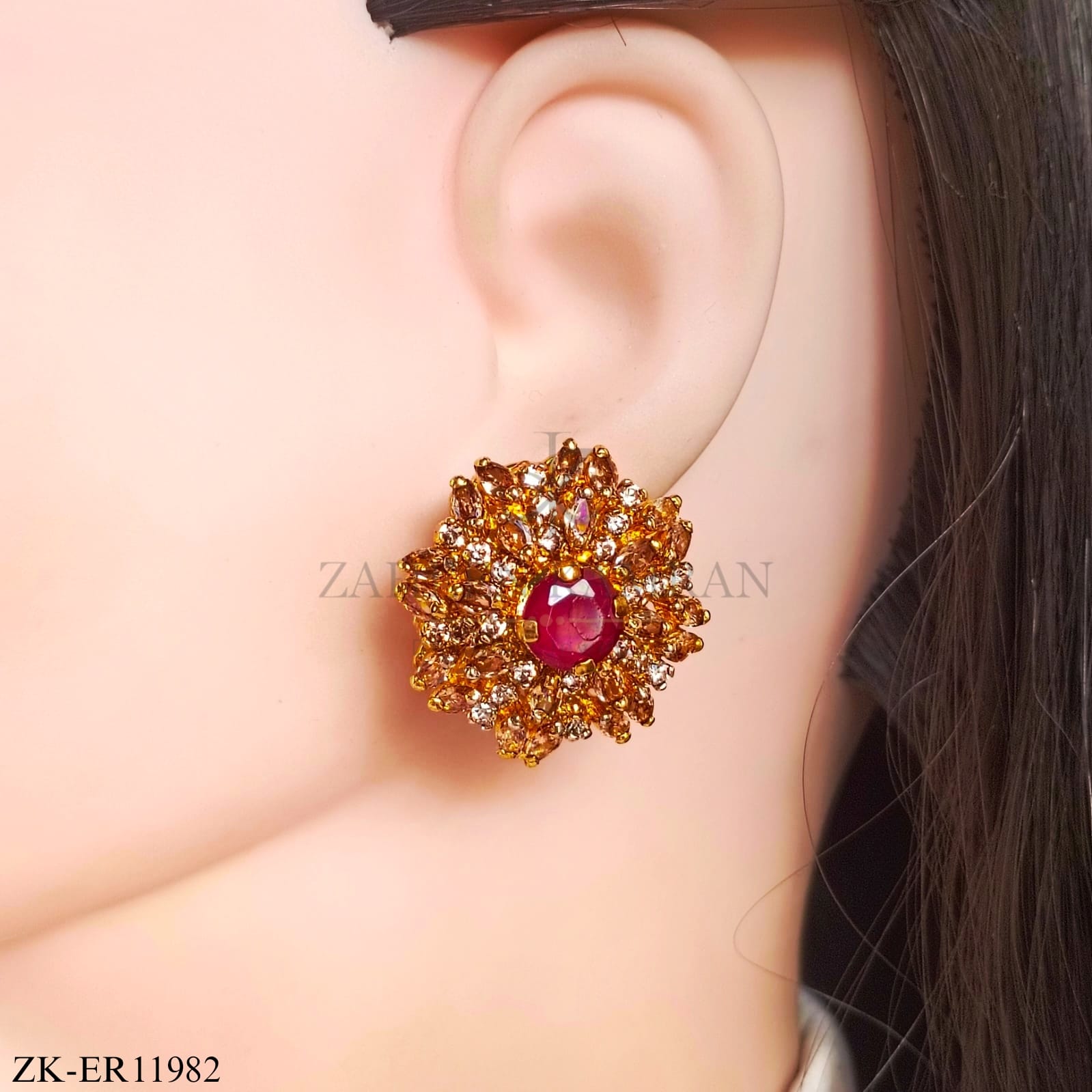 PINK ZIRCONIA EARRINGS