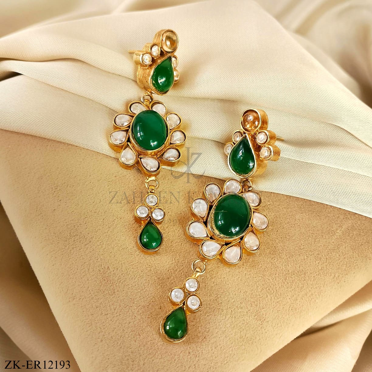 FLORA EMERALD EARRINGS