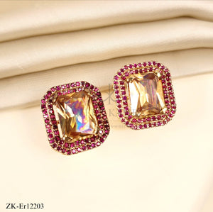 PINK ZIRCONIA EARRINGS