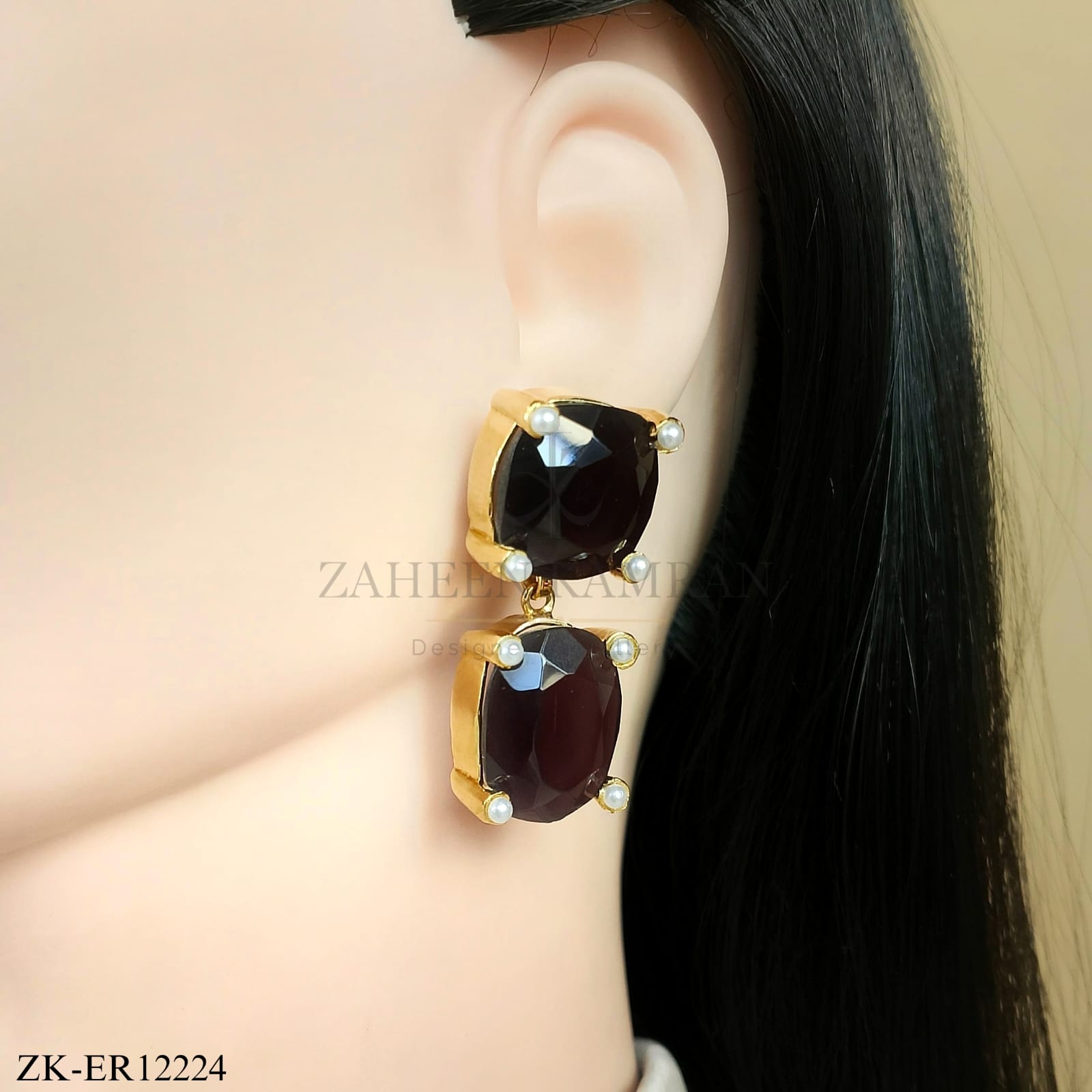 COFFEE STONES EARRINGS