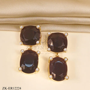 COFFEE STONES EARRINGS