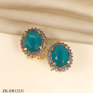 TEAL STONES EARRINGS
