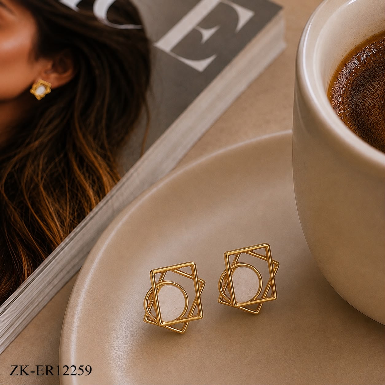 Geometric Frame Earrings