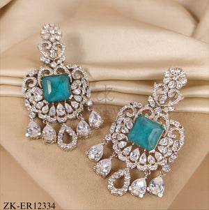 TEAL GEMS EARRINGS