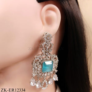 TEAL GEMS EARRINGS