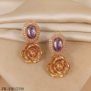 GOLD ROSE EARRINGS