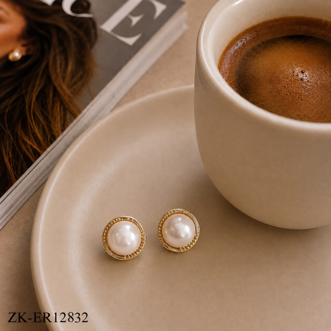 Pearl Halo Studs