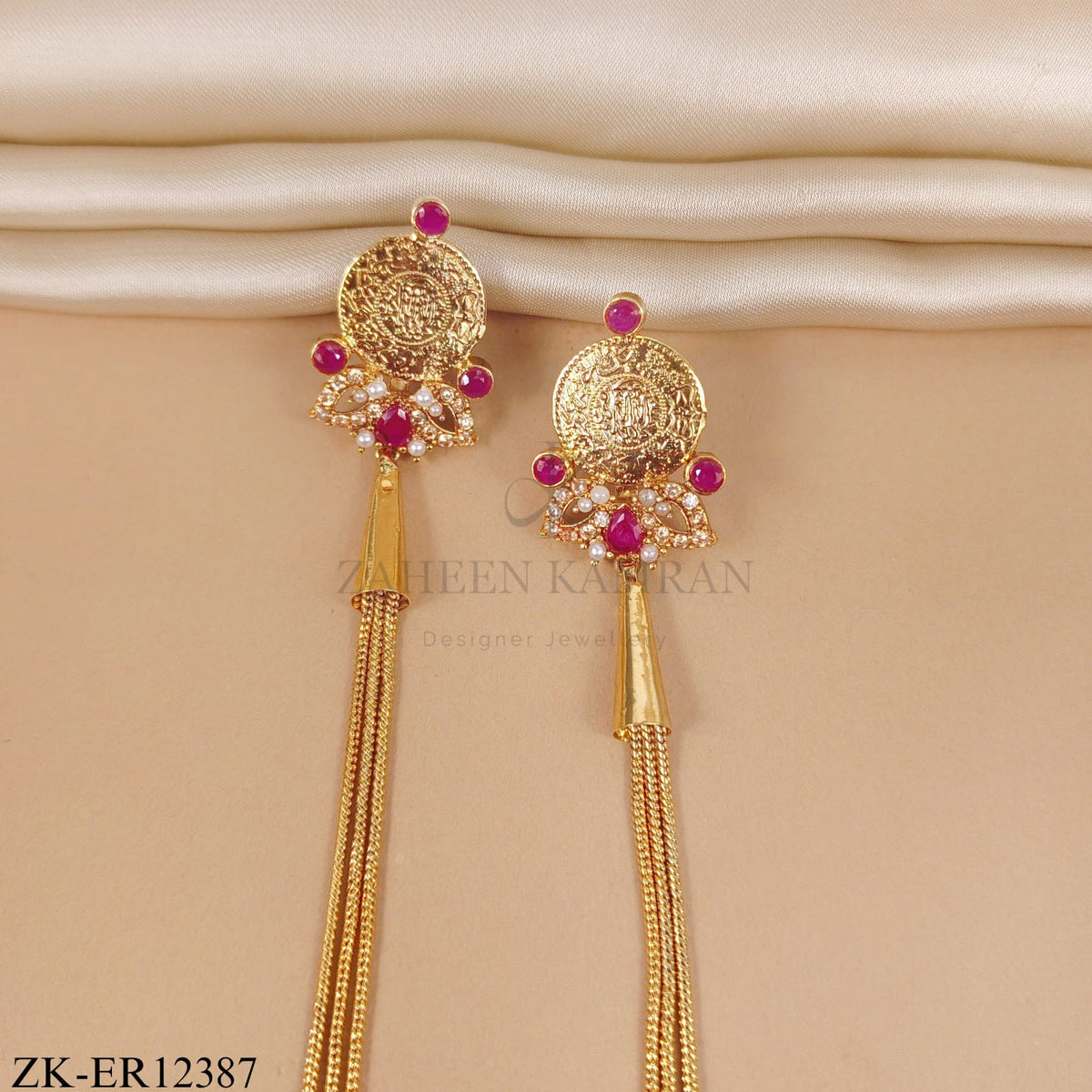 Coin Earring Design COIN MOTIF EARRINGS – Zaheen Kamran