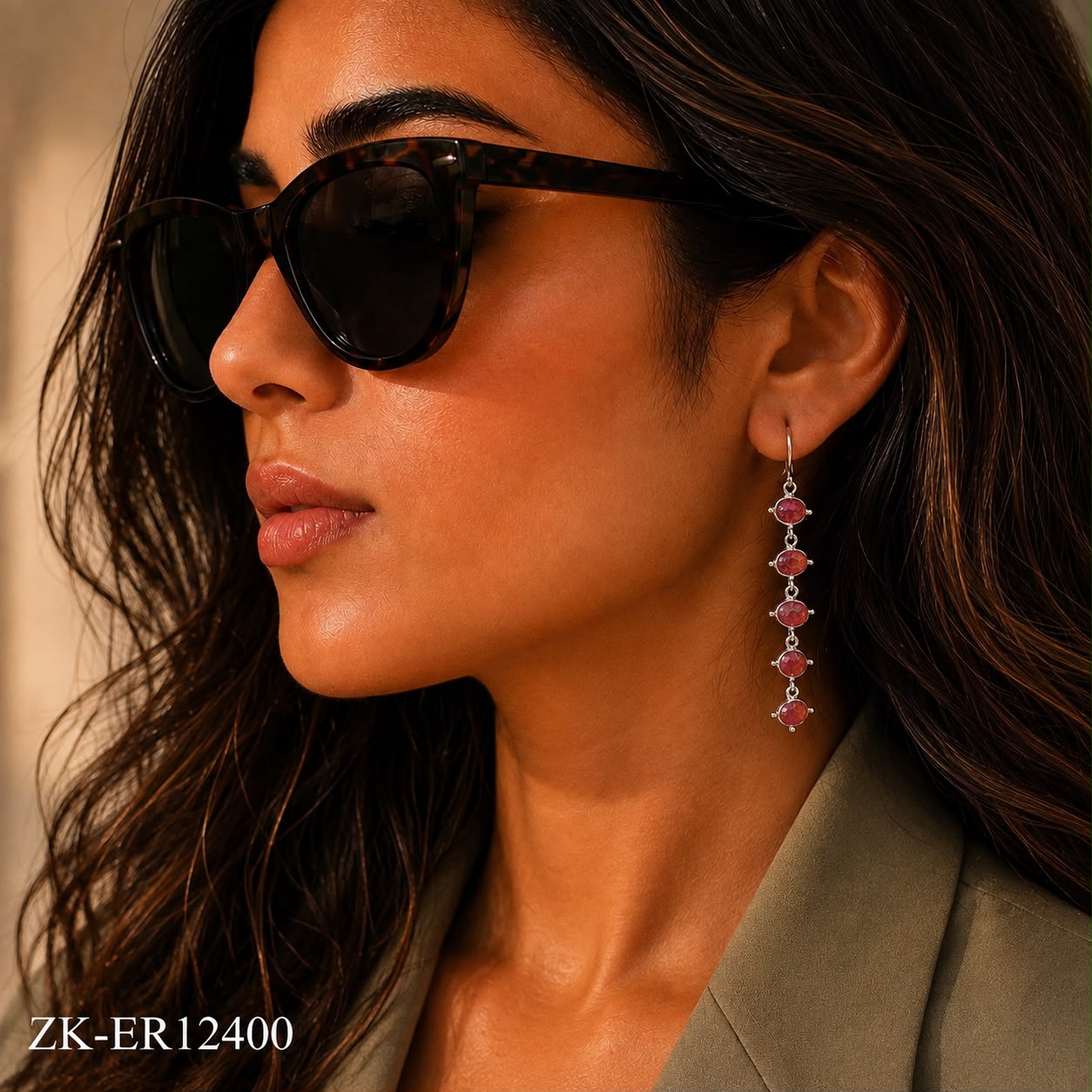 925 RUBY EARRINGS