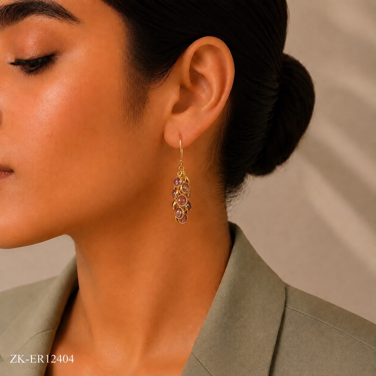 925 PINKISH BROWN EARRINGS