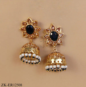 SUNFLOWER PEARL BELL EARRINGS