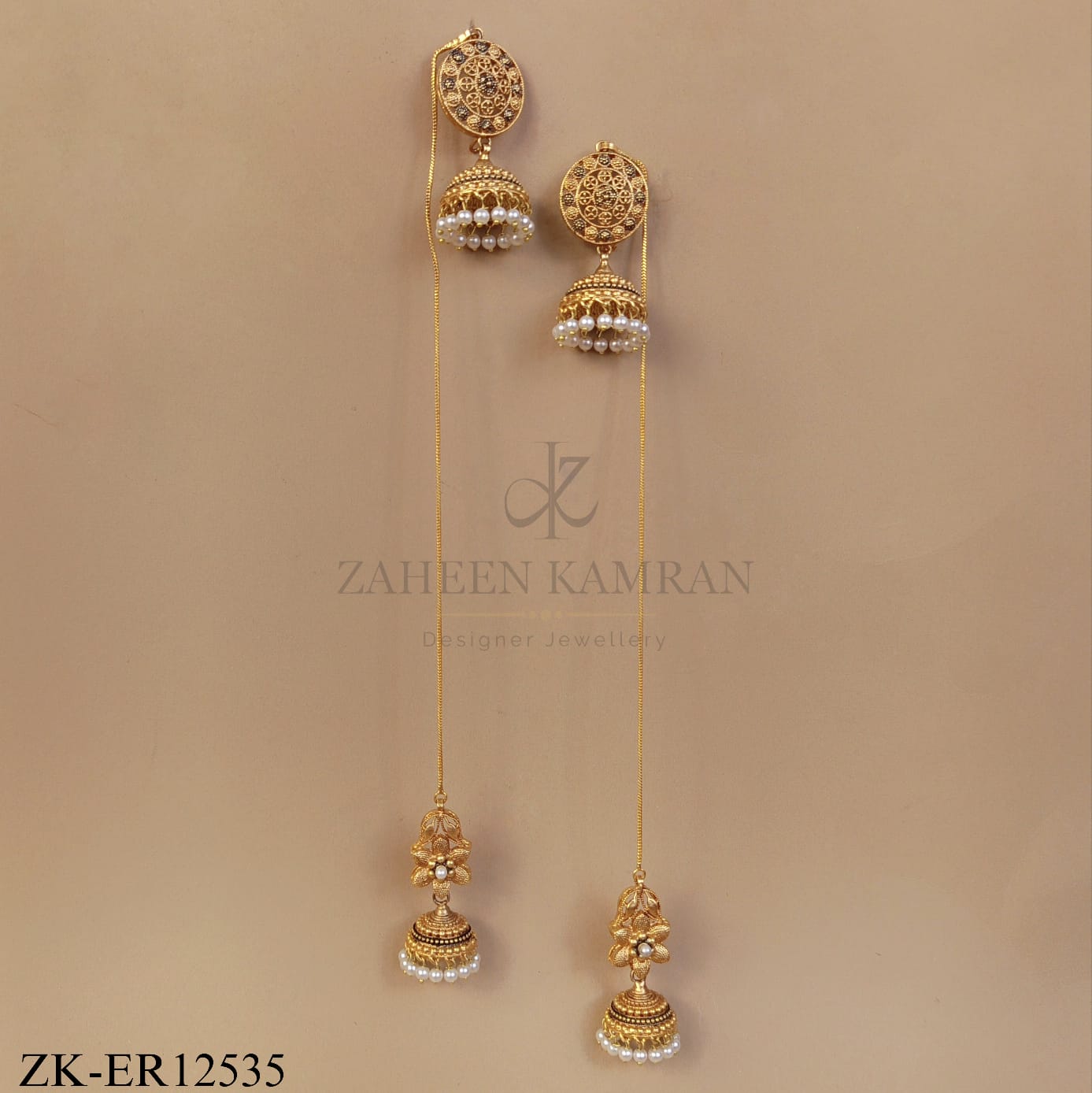 ANTIQUE TOP WITH FLORAL CHAIN DROPS