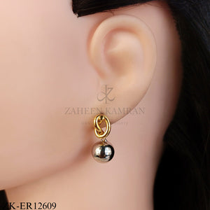 DUAL TONE KNOT EARRINGS