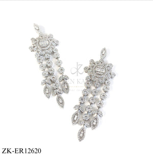 LUXURY SILVER BLOOM HALO EARRINGS