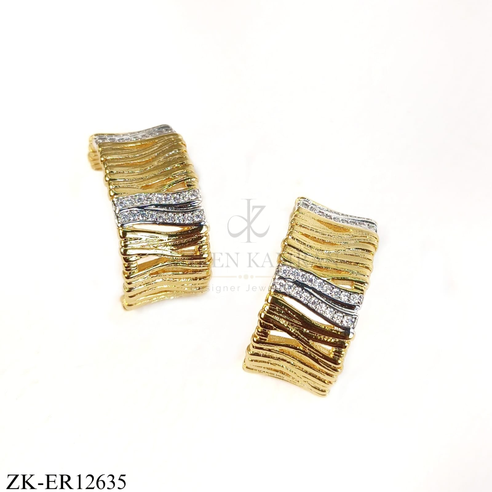 DUAL WAVY EARRINGS