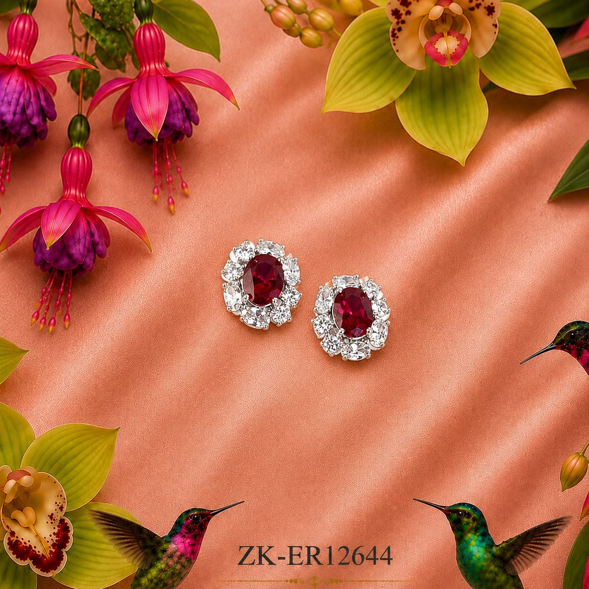 Ruby Oval Earrings