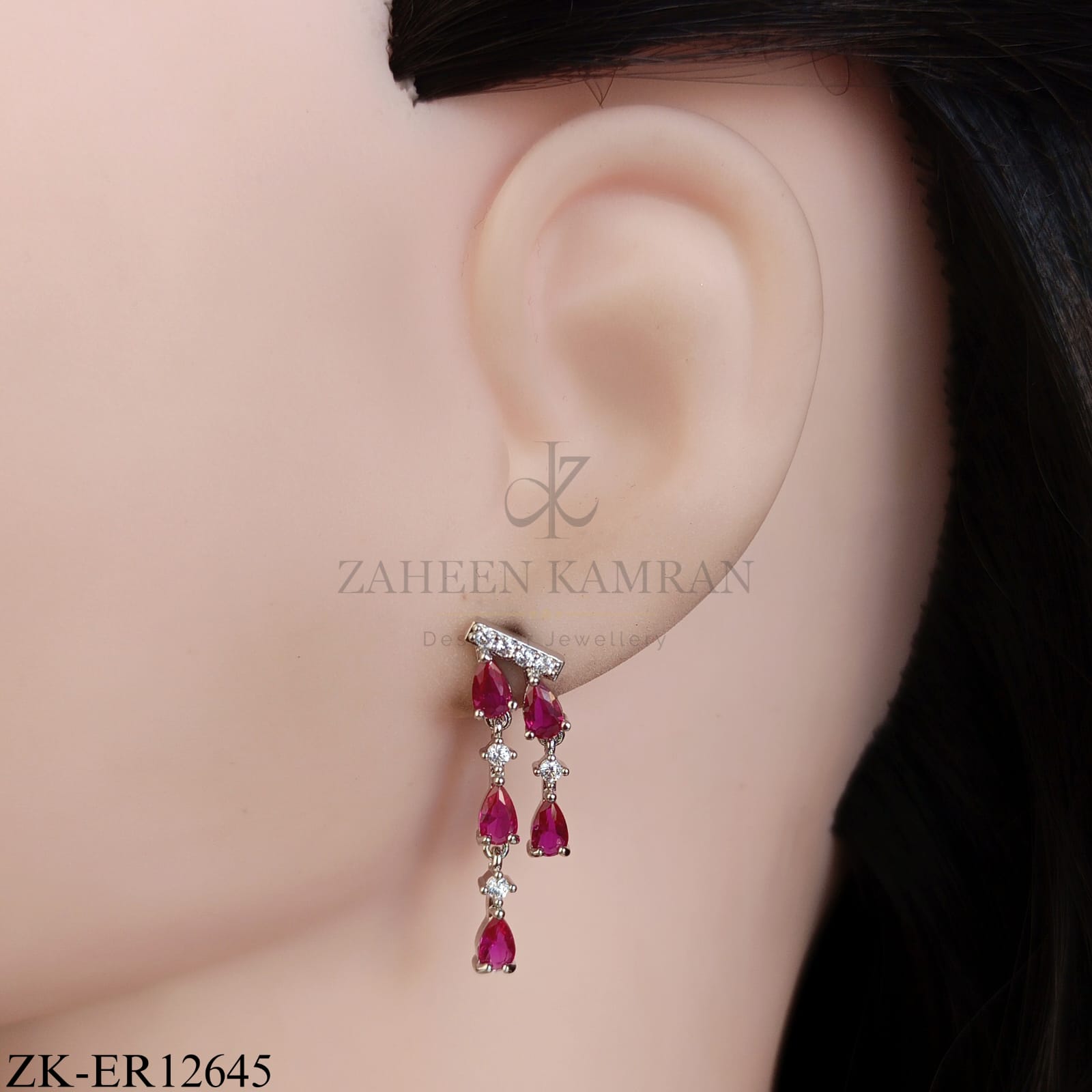 PINK TEARDROP EARRINGS