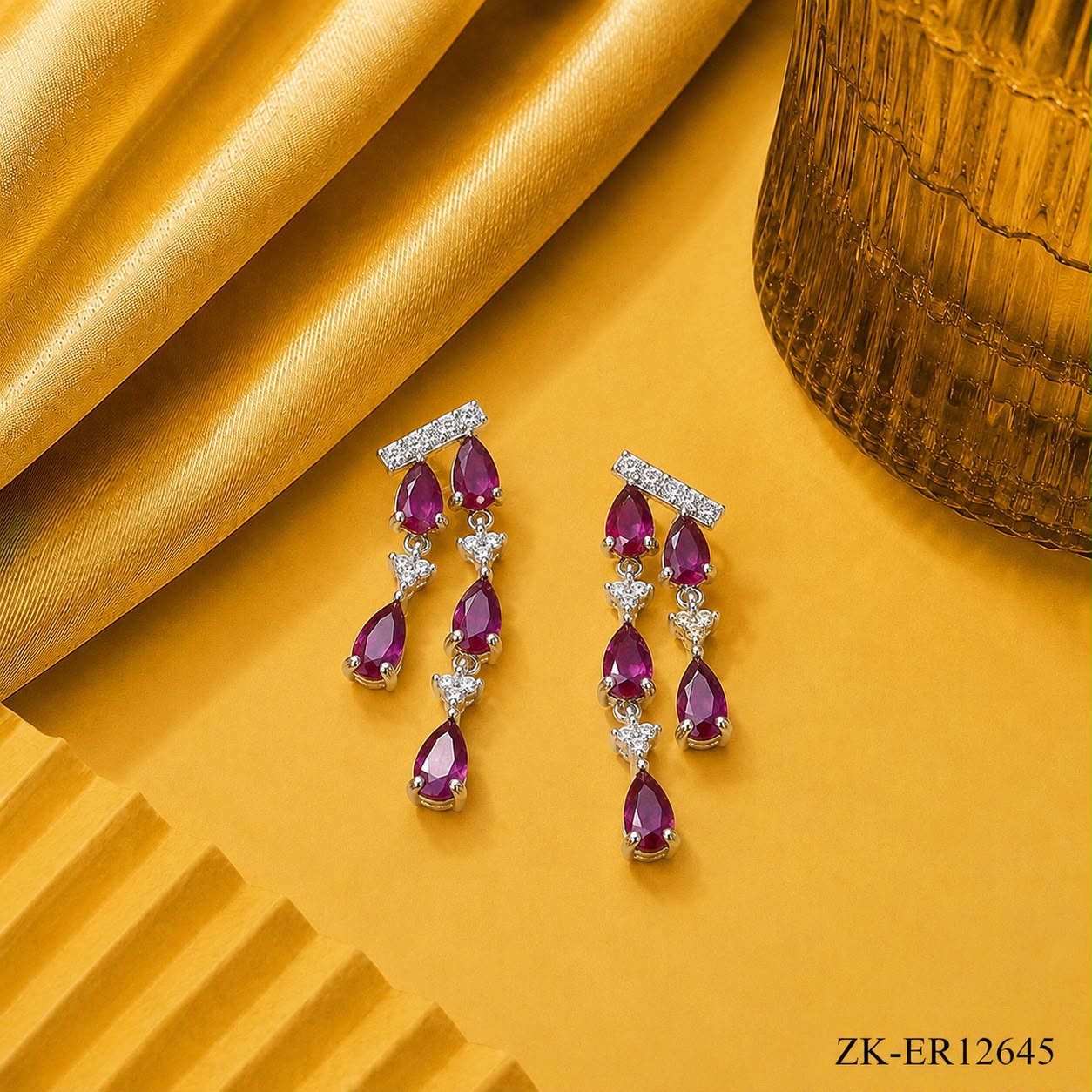 Pink Teardrop Earrings