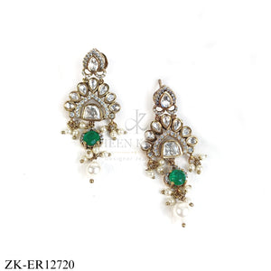 Handcrafted Heritage Earrings ER12720 | Gold-Plated Bridal Earrings | Zaheen Kamran