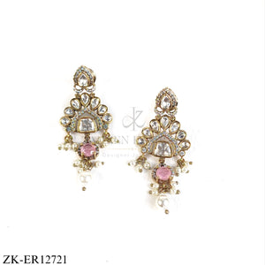 Handcrafted Heritage Earrings ER12721 | Gold-Plated Bridal Earrings | Zaheen Kamran