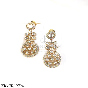 Handcrafted Heritage Earrings ER12724 | Gold-Plated Bridal Earrings | Zaheen Kamran