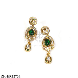 Handcrafted Heritage Earrings ER12726 | Gold-Plated Bridal Earrings | Zaheen Kamran
