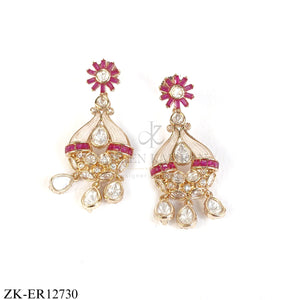 Handcrafted Heritage Earrings ER12730 | Gold-Plated Bridal Earrings | Zaheen Kamran