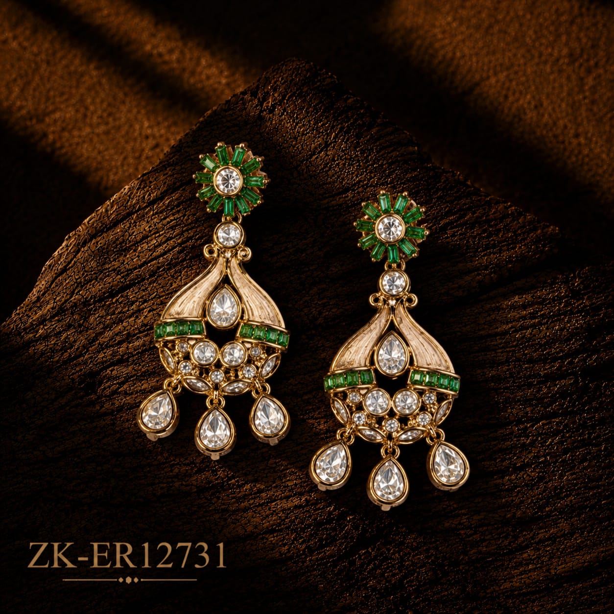 Emerald Jhumkas
