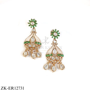 Handcrafted Heritage Earrings ER12731 | Gold-Plated Bridal Earrings | Zaheen Kamran