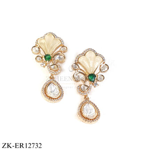 Handcrafted Heritage Earrings ER12732 | Gold-Plated Bridal Earrings | Zaheen Kamran