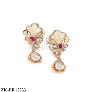 Handcrafted Heritage Earrings ER12733 | Gold-Plated Bridal Earrings | Zaheen Kamran