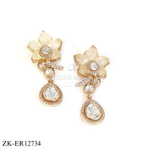 Handcrafted Heritage Earrings ER12734 | Gold-Plated Bridal Earrings | Zaheen Kamran