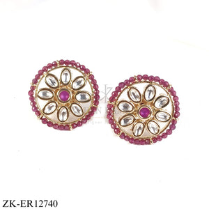 Handcrafted Heritage Earrings ER12740 | Gold-Plated Bridal Earrings | Zaheen Kamran