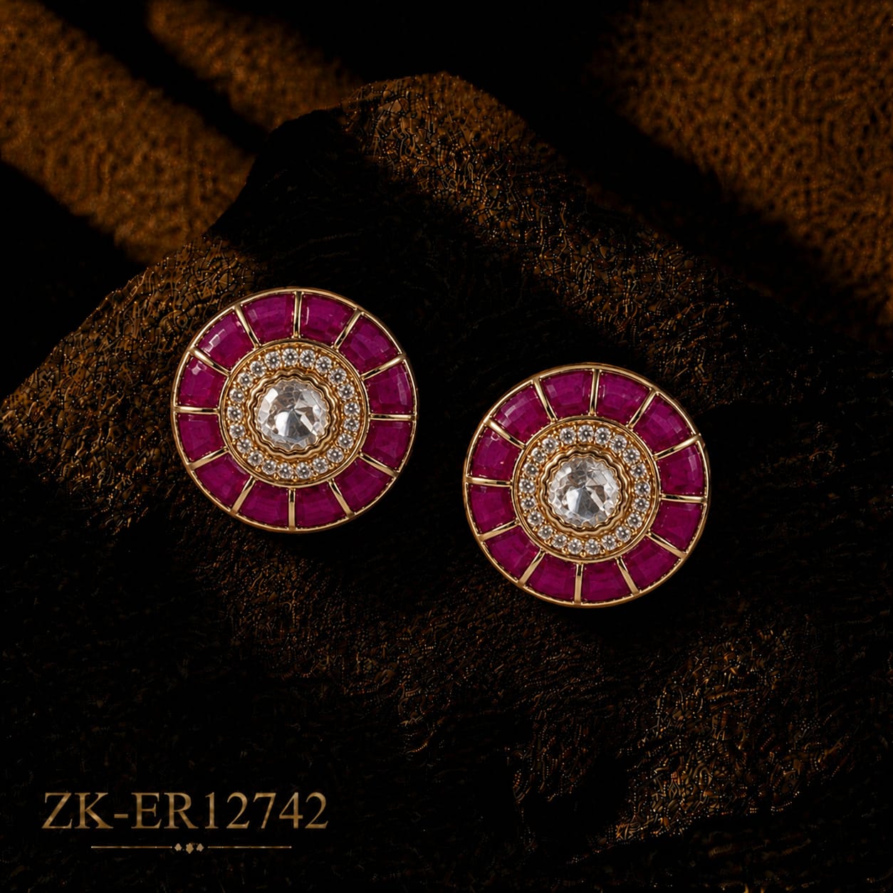 Fuchsia Studs