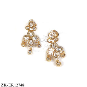 Handcrafted Heritage Earrings ER12748 | Gold-Plated Bridal Earrings | Zaheen Kamran