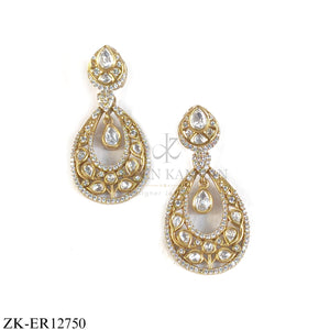 Handcrafted Heritage Earrings ER12750 | Gold-Plated Bridal Earrings | Zaheen Kamran