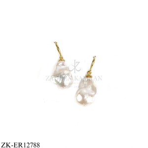 GOLDEN SOFT WHITE OPAL EARRINGS