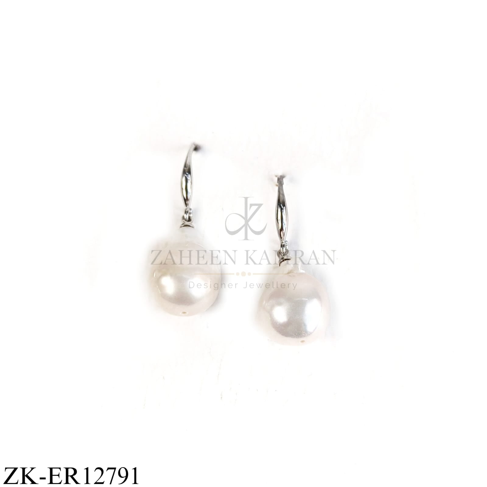 SILVER PEARL DROP EARRINGS