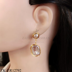 SOFT PINK ZIRCONIA EARRINGS