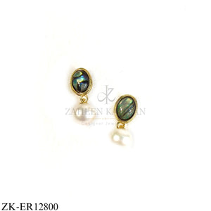 EMERALD PEARL DROP EARRINGS