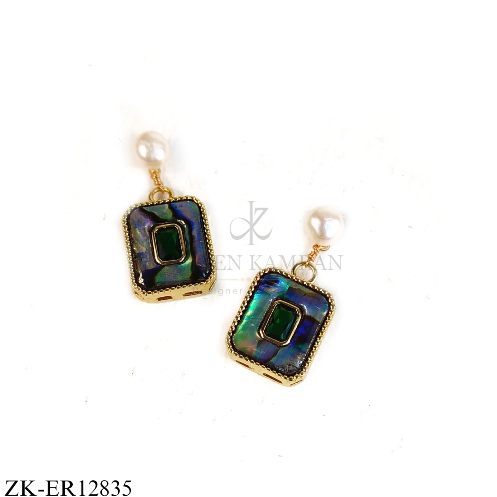 SQUARE MULTI MEENA EARRINGS
