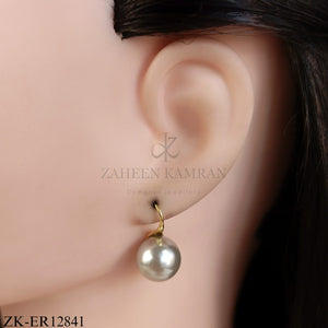 GOLD GREY DROP EARRINGS