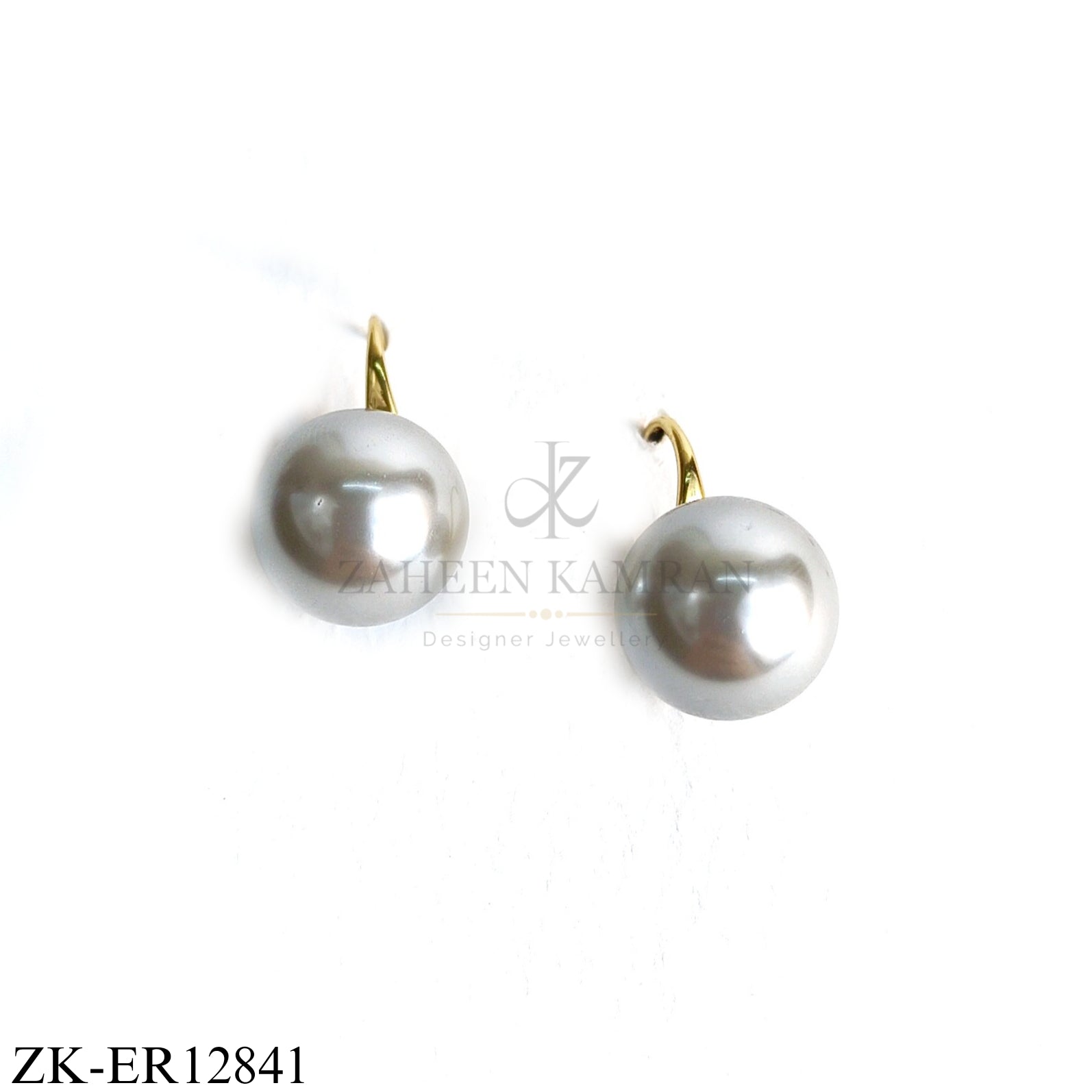 GOLD GREY DROP EARRINGS