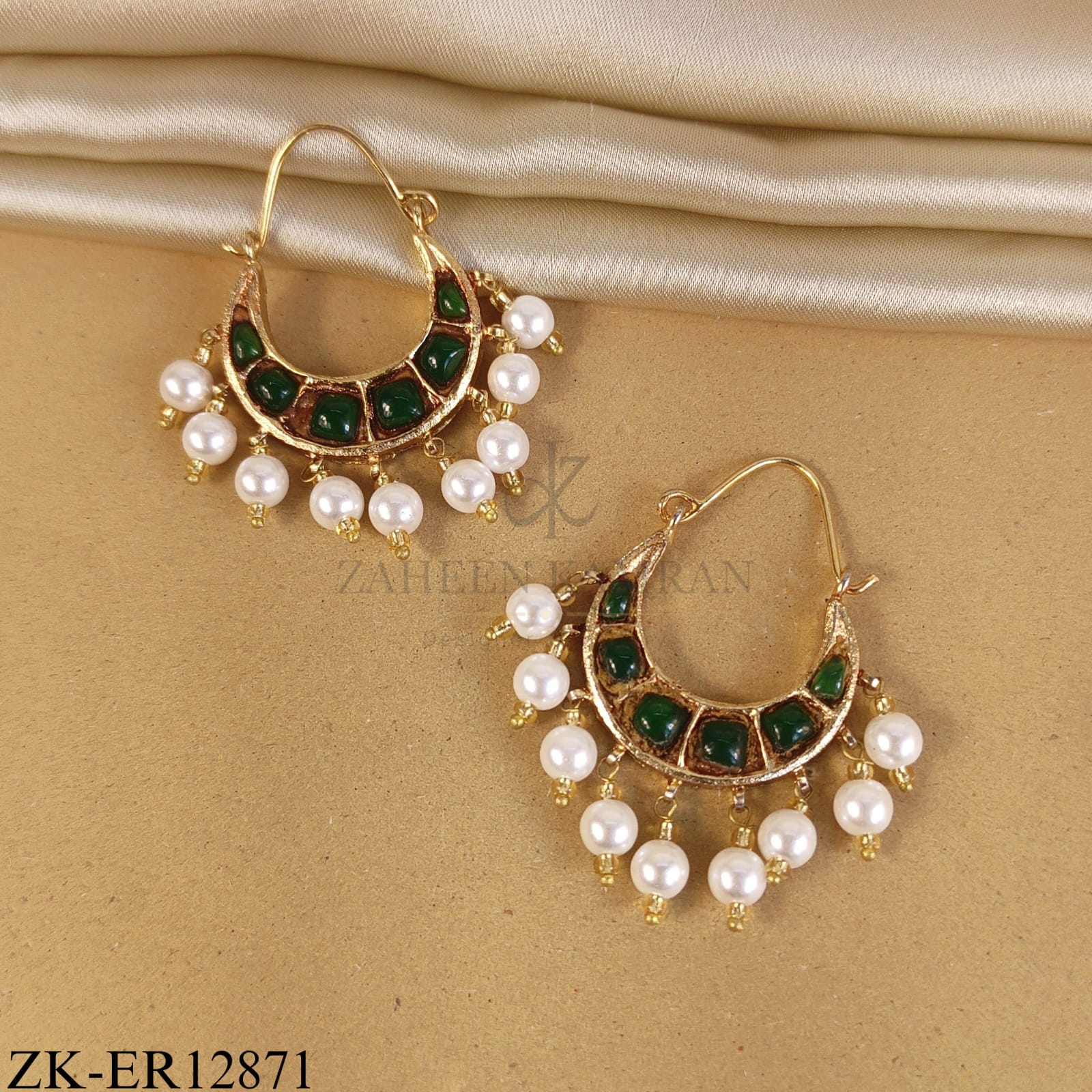 EMERALD PEARLS EARRINGS
