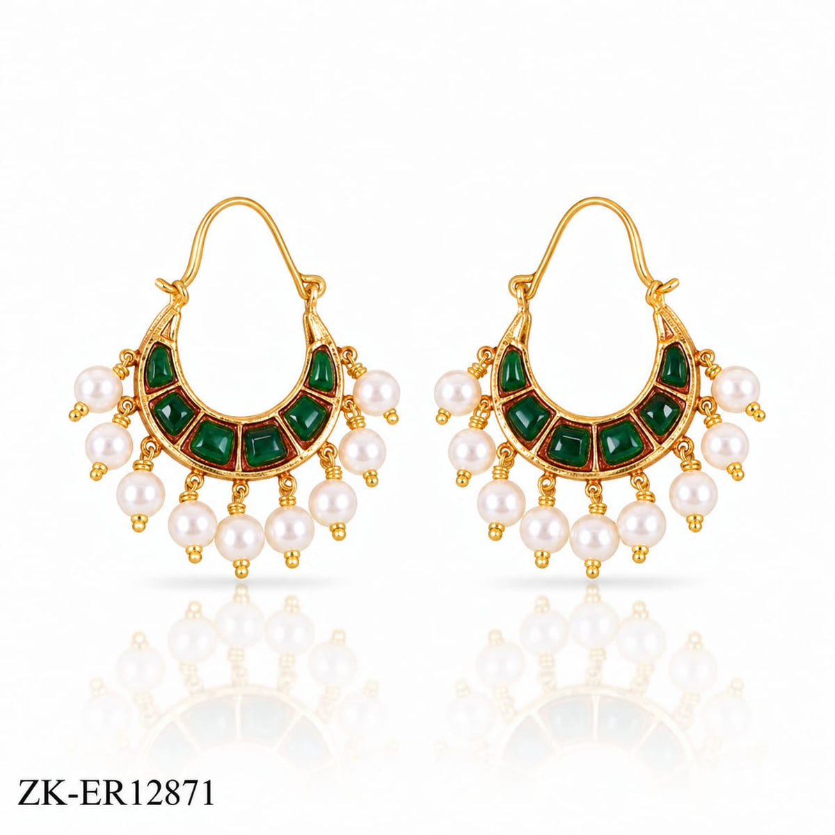 EMERALD PEARLS EARRINGS